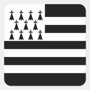 Sticker Carré Drapeau patriotique breton