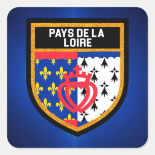 Sticker Carré Drapeau Pays de la Loire