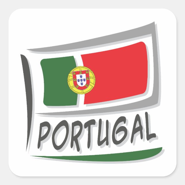 Sticker Carré Drapeau Portugal Pride X (Devant)