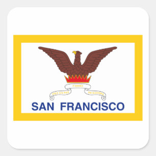 Sticker Carré Drapeau San Francisco