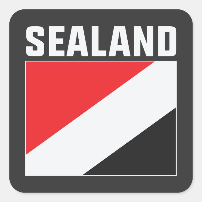 Sticker Carré drapeau sealand, drapeau sealand (Devant)