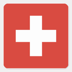 Sticker Carré Drapeau suisse