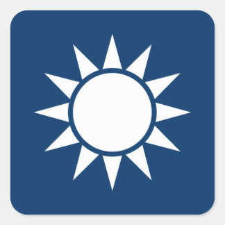 Sticker Carré Drapeau taïwanais "classique"