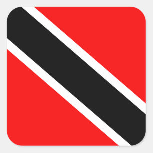 Sticker Carré Drapeau Trinité-et-Tobago
