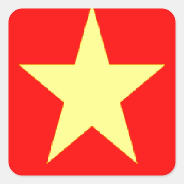 Sticker Carré drapeau vietnam (Devant)