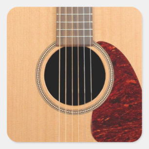 Sticker Carré Dreadnoud Acoustique 6 cordes Guitare