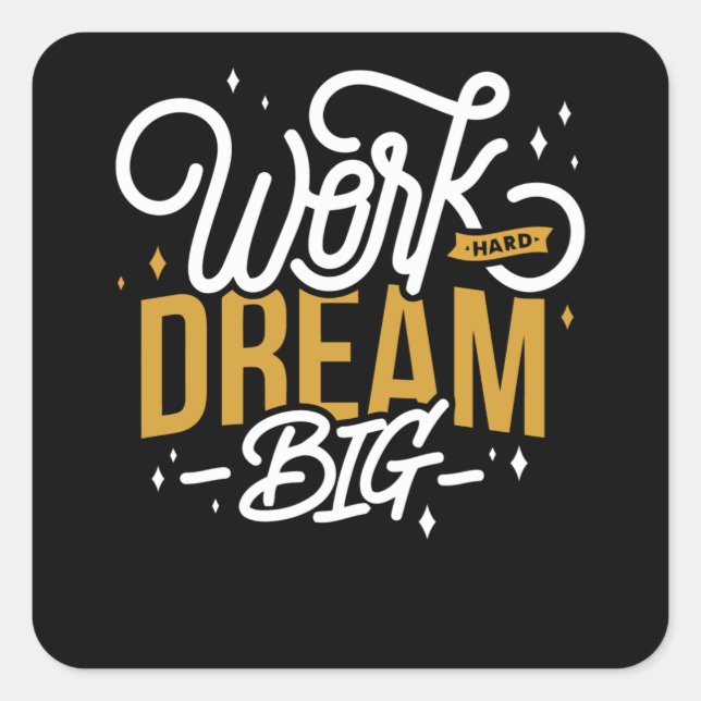 Sticker Carré Dream Big (Devant)
