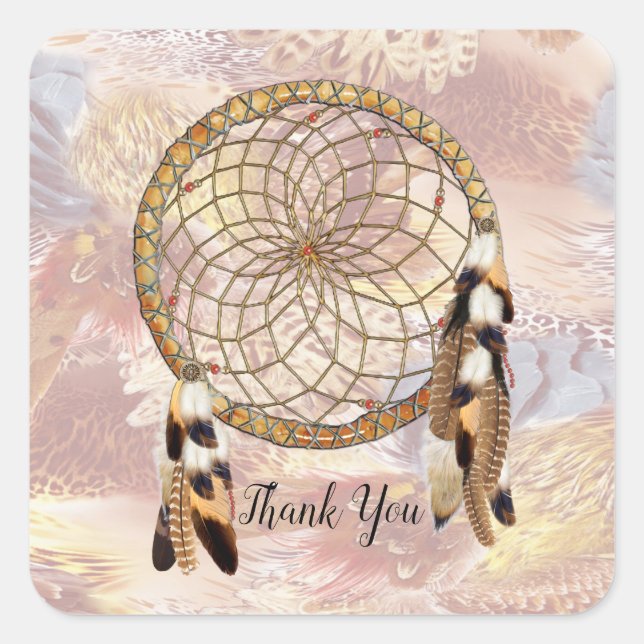 Sticker Carré Dream Catcher fixe (Devant)
