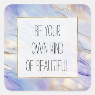 Sticker Carré Dreamy Purple Blue Mist Gold Pearl