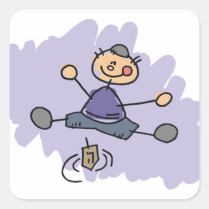 Sticker Carré Dreidel Boy