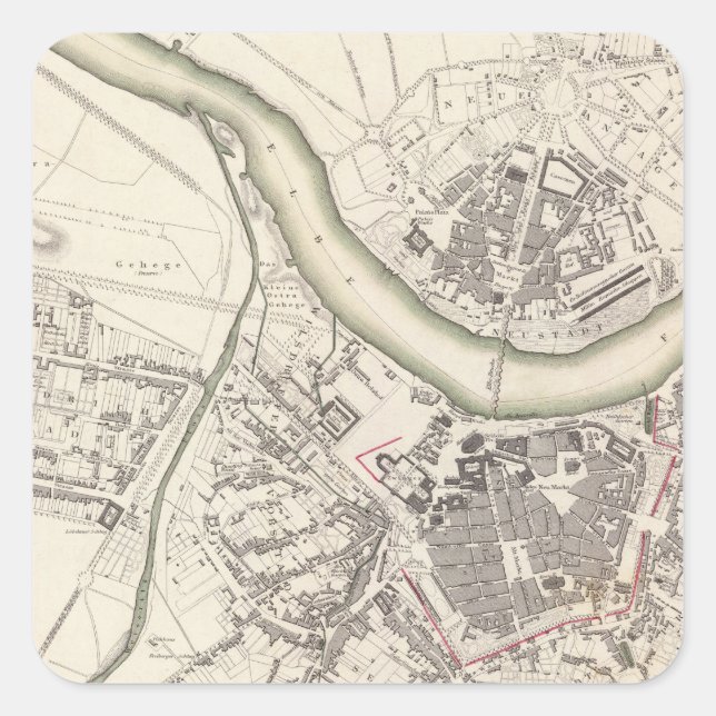 Sticker Carré Dresden (Devant)