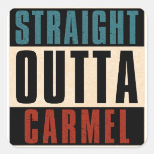 Sticker Carré Droit devant Carmel Indiana IN