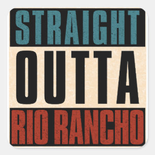 Sticker Carré Droit devant Rio Rancho Nouveau-Mexique NM