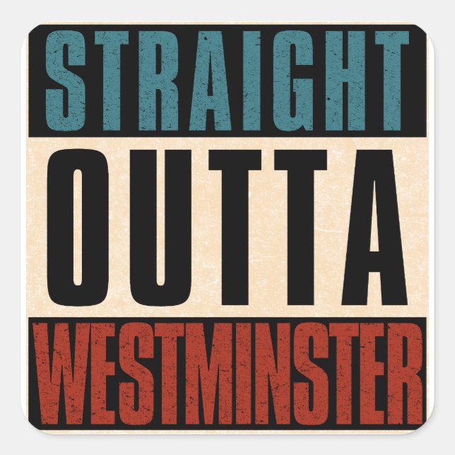 Sticker Carré Droit devant Westminster Colorado CO (Devant)