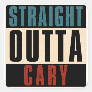 Sticker Carré Droite en direction de Cary Caroline du Nord NC