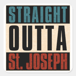 Sticker Carré Droite en direction de St. Joseph Missouri MO