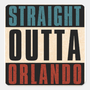 Sticker Carré Droite en périphérie de Orlando Floride FL