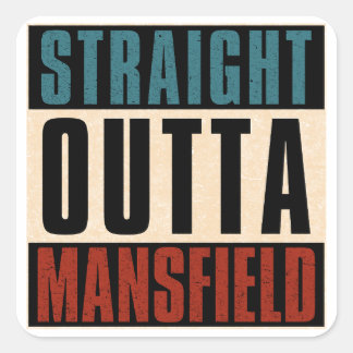Sticker Carré Droite Mansfield Texas TX