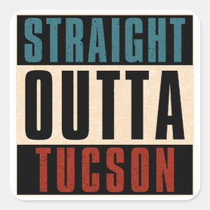 Sticker Carré Droite Tucson Arizona AZ