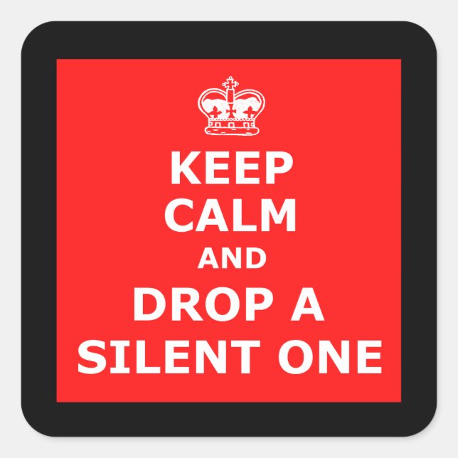 Sticker Carré Drôle (Devant)