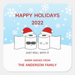 Sticker Carré Drôle 2020 Avec Du Papier Toilette