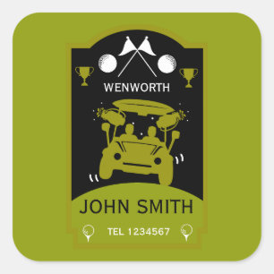 Sticker Carré Drôle cadeau de golf pour les débutants