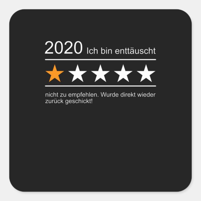 Sticker Carré Drôle de dire cadeau 2020 (Devant)
