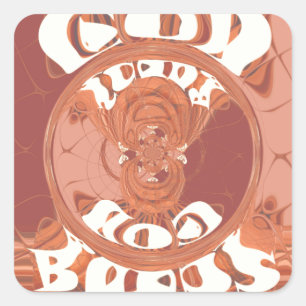 Sticker Carré Drôle Dieu vous bénit Golden kenya Hakuna Matata G