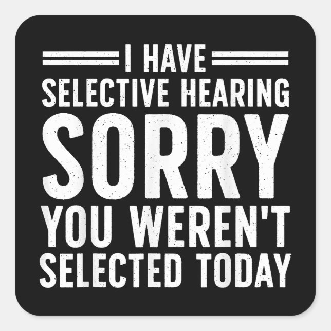 Sticker Carré Drôle Dit Art Pour Les Gens Sarcastiques Hommes Fe (Devant)