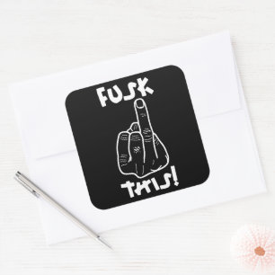 Sticker Carré Drôle expression de frustration (fausse f-bombe) v