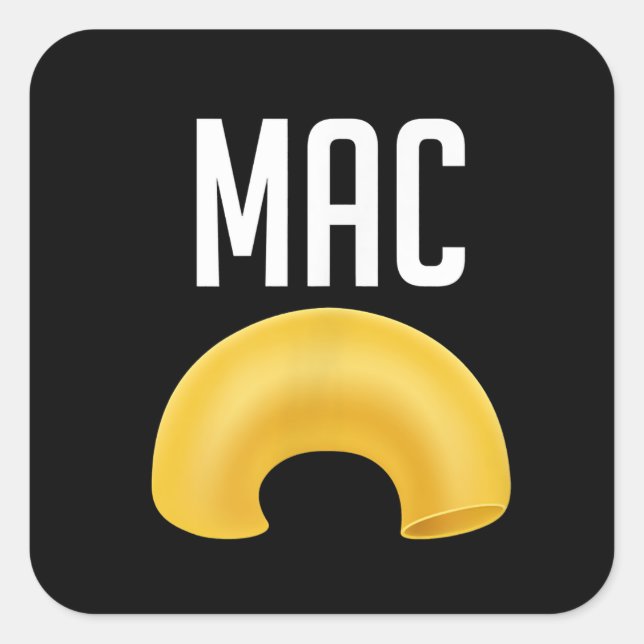Sticker Carré Drôle Matching Macaroni Et Halloween Fromage (Devant)