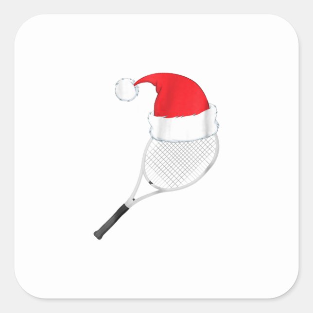 Sticker Carré drôle moche pull de Noël père Noël (Devant)