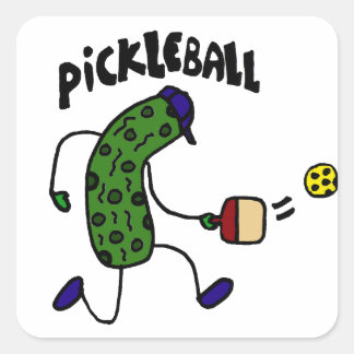 Sticker Carré Drôle Pickleball