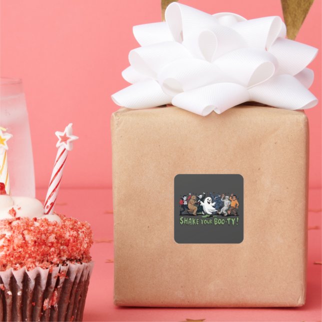 Sticker Carré Drôle Shake ton Fantôme de maman Vampire Boo-ty (Fête)