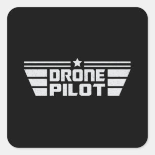 Sticker Carré Drone Camera Quadcopter FPV Drones Idée cadeau