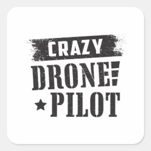 Sticker Carré Drones pilotes Quadcopter drones FPV Drôle cadeau