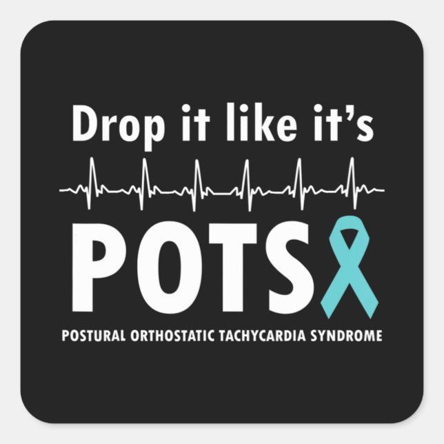 Sticker Carré Drop It Like It's POTS T-Shirt2 (Devant)