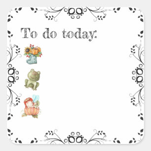 Sticker Carré du journal de puces de printemps ou 