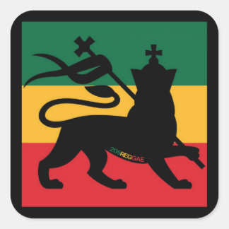 Sticker Carré du Lion de Juda Rastafari