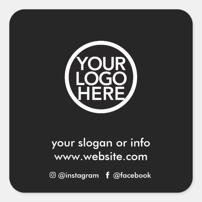 Sticker Carré du logo commercial promotionnel pers (Devant)