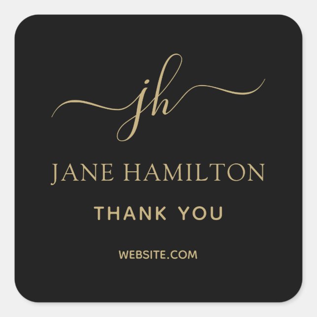 Sticker Carré du logo du Merci Monogram (Devant)