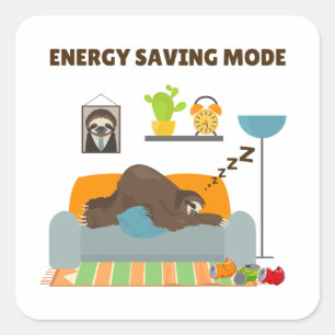 Sticker Carré du mode économie d'énergie