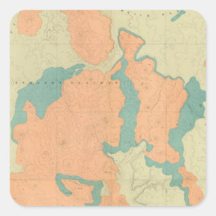 Sticker Carré Du nord composé et sud de plateau d'Uinkaret demi