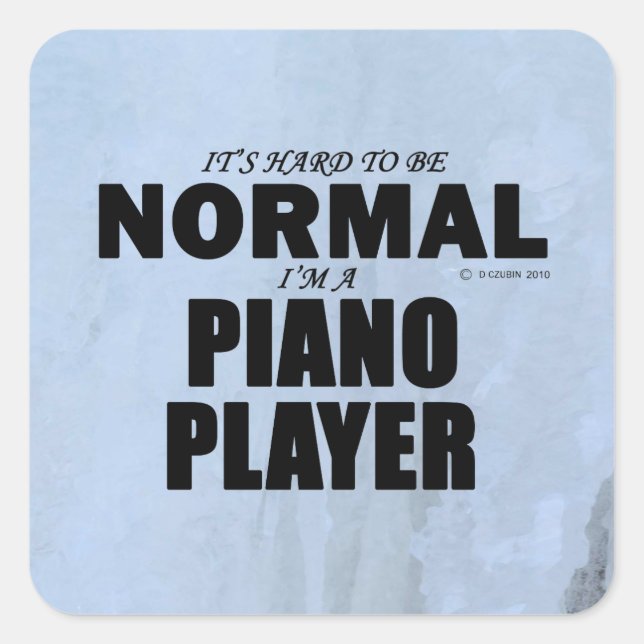 Sticker Carré du Piano Player normal (Devant)