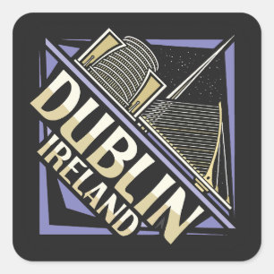 Sticker Carré Dublin Irlande
