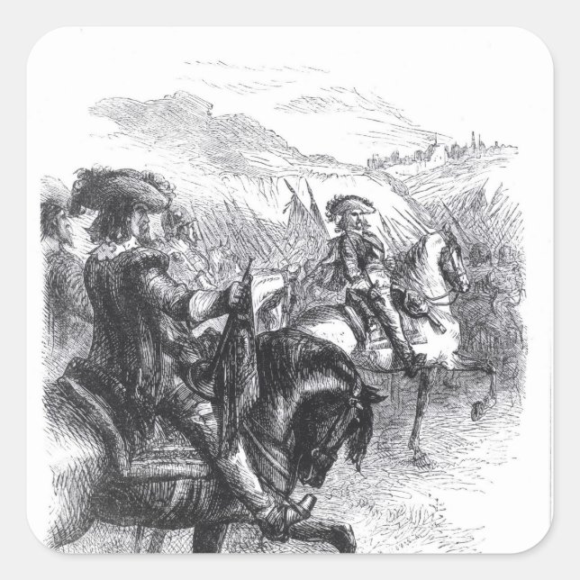 Sticker Carré Duc de Monmouth Avance sur Taunton (Devant)