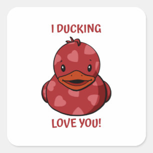 Sticker Carré Duck de Valentin