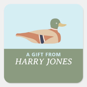 STICKER CARRÉ DUCK DECOY