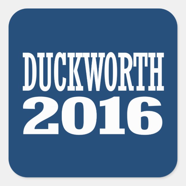 Sticker Carré Duckworth - Tammy Duckworth 2016 (Devant)