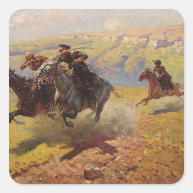 Sticker Carré Duel, 1905 (Devant)